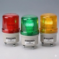 Lampe stroboscopique d'alarme de sécurité à LED alimentée par courant 12V avec signal/avertissement de sirène rouge clignotant et sans revêtement protecteur