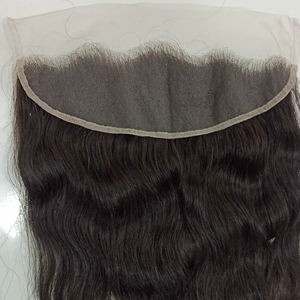 Cierre de Encaje Transparente Suizo de Alta Calidad, Delgado, Pre-Desplumado, con Cutícula Alineada, Cabello Virgen Natural, con Cabello de Bebé - Product Image 1
