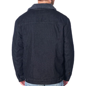 Veste en jean pour homme à manches longues avec doublure en sherpa, style chauffeur de camion - Product Image 4