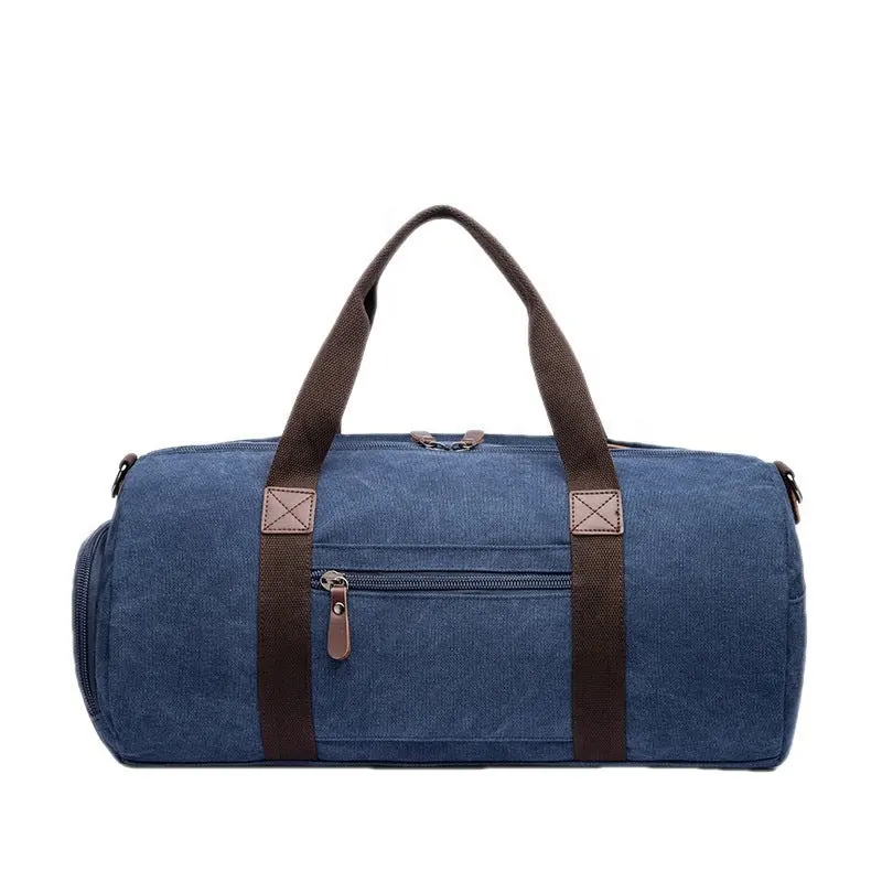 Custom Blue Canvas Travel Carry On Luggage Bags large capacity light weight bag 20 once's best product for business stratup idea