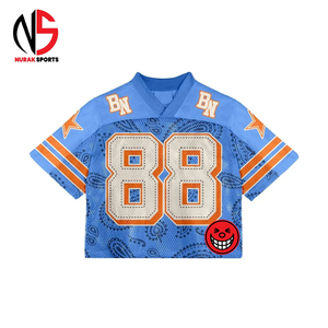 ผู้ผลิตเสื้อฟุตบอลตาข่ายวินเทจ NURAK แบบสั่งทำพิเศษ เสื้อถักตาข่ายคอวีทรงครอปทรงบ็อกซี่ เสื้อฟุตบอลตาข่ายผู้ชาย ปี 2026 - Product Image 1