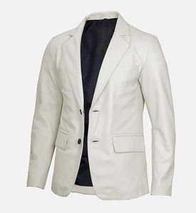 Unique Men Leather Blazer Stand Collar Waterproof Eco-Friendly Breathable Winter Warm Custom Size - Product Image 1