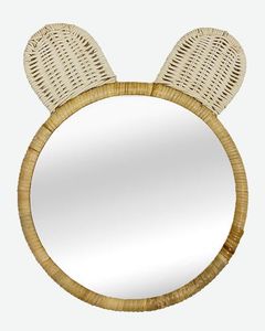 Aesthetic Handmade Bunny Ear <b>Mirror</b> Rattan Kids Bedroom Decor Natural Woven Wicker <b>Wall</b> <b>Hanging</b> <b>Mirror</b> Rattan Decor Wholesale - Product Image 3
