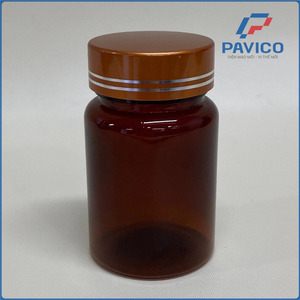 Botellas de Plástico PET de 60 ml con Tapa de Rosca, Redondas, con Impresión por Transferencia de Calor, para Medicamentos, Pavico Vietnam DA60, OEM/ODM - Product Image 5