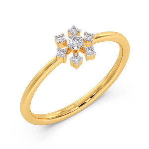 แหวนเพชรทรงดอกไม้เจ็ดเม็ด - Product Image 1