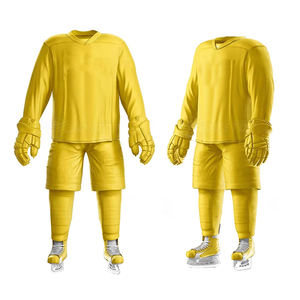 ชุดฮอกกี้น้ำแข็งชาย-ขายส่ง ปรับแต่งได้ตามต้องการ ป้องกันรอยยับ ระบายอากาศ แห้งเร็ว โพลีเอสเตอร์ 100% สีและโลโก้ตามสั่ง ราคา - Product Image 2