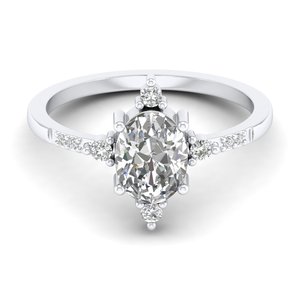 Anillo de compromiso REYES de moissanita de corte ovalado de alta calidad de 1.36 quilates en oro macizo de 14K, joyería fina certificada por GRA para mujer - Product Image 5