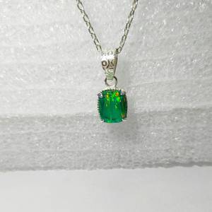 Green Rainbow Opal Vintage Engagement Pendant Necklace 925 Sterling <b>Silver</b> Handmade NIKHIL GEMS Third Party Certified Wholesale - Product Image 4