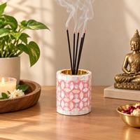 Brûleur aromatique multifonctionnel en métal de luxe, écologique, porte-parfum décoratif pour salon, chambre, bureau, méditation