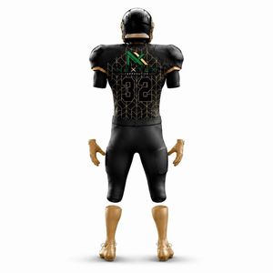 Ensemble d'uniformes de football personnalisés pour hommes en verre teinté, maillot par sublimation, pantalon rembourré, tenue de sport d'équipe, kit d'équipement de jeu, vente OEM Pro! - Product Image 4