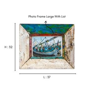 Handcrafted Photo <b>Frame</b> Eco-Friendly Reclaimed Boat Wood Original Color for Wall Home Decoration Living Room Bedroom Wholesale - Product Image 2