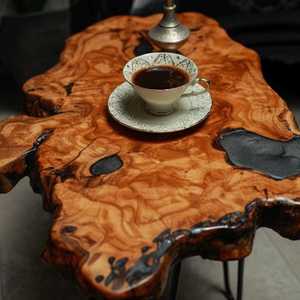 Luxury Modern Handmade Acacia Wood Epoxy Resin Log Coffee <b>Table</b> Waterproof Living Room Furniture Decoration - Product Image 2