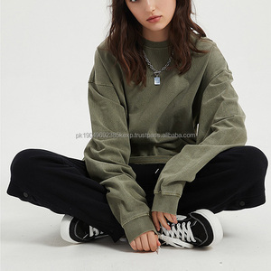 เสื้อยืดคอกลมแขนยาวสำหรับผู้ชายเสื้อวินเทจแอซิดแบบนักศึกษาใหม่310กรัม - Product Image 4