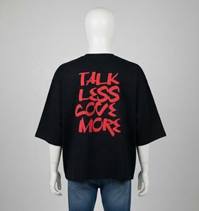 T-shirts graphiques surdimensionnés vintage streetwear en coton épais, impression personnalisée, 100 % coton, coupe carrée délavée, t-shirt court pour homme - Product Image 2