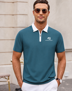 Camiseta de Manga Corta Casual para Hombre, Marca AMY, 100% Algodón, Corte Regular, Lisa, con Logotipo Personalizado al por Mayor - Product Image 1