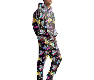 Modern Summer Solid Casual Athleisure Fleece Tracksuit Men Lightweight Polyester Cotton Jogger Set Breathable Quick Dry - Product Image 6