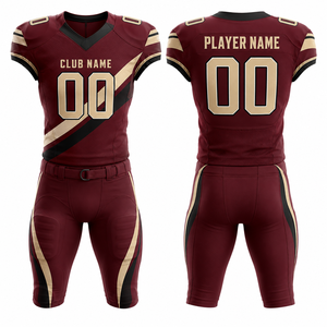 Conjunto de Jersey de Fútbol Americano Personalizado para Hombre, Minnesota, Color Granate y Dorado, Cuello en V, Manga Corta, Absorbe la Humedad, Impresión Sublimada Regular - Product Image 1