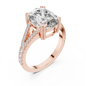 Luxury <b>Big</b> 5 ct <b>cushion</b> cut lab grown diamond engagement wedding proposal bridal ring 10k/14k/18k gold statement ring - Product Image 6