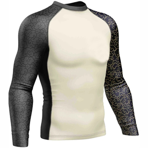 ออกแบบเสื้อรัดกล้ามเนื้อ MMA Rash Guard ของคุณเองด้วยเทคนิคการพิมพ์แบบ Sublimation เสื้อ Bjj Rashguard พิมพ์ลายตามสั่งสำหรับผู้ชาย เทคโนโลยี OEM แขนยาว - Product Image 1
