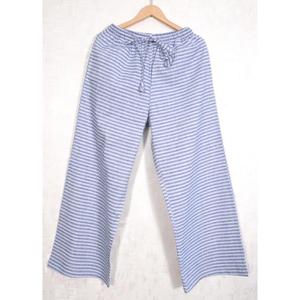 Indian Handloom Cotton <b>Pants</b> for <b>Women</b>, Comfortable Pajama Trousers, Elastic Waist <b>Lounge</b> Wear - Product Image 5