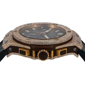 Montre à quartz de luxe en acier inoxydable avec cadran de 41 mm et bracelet de 20 mm, sertie de moissanite et de diamants VVS, style hip-hop - Product Image 3