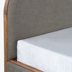Modern Upholstered <b>with</b> Fabric <b>Bed</b> Frame <b>Queen</b> Size Soft <b>Bed</b> <b>with</b> Quilted Headboard and Footboard - Product Image 6