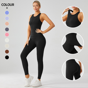 Conjunto Deportivo Personalizado para Mujer, Conjunto de Top Deportivo, Conjunto de Yoga y Fitness, Leggings para Gimnasio - Product Image 3