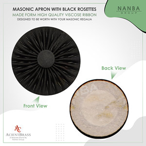 Handcrafted Eco-Friendly 100% Polyester Masonic Regalia Rosettes Customization Color Black <b>Ribbon</b> - Product Image 2