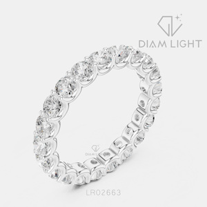 Bague de mariage ronde 1,995 carats, bijoux fins, certifiée IGI, or blanc 14 carats, diamant de laboratoire, bague de fiançailles et d'anniversaire - Product Image 2
