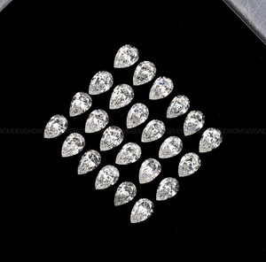 Diamante cultivado en laboratorio de corte pera de 4.0X 2.5 MM, color D, perforado con láser, corte antiguo, para la fabricación de joyas, Om gems - Product Image 5