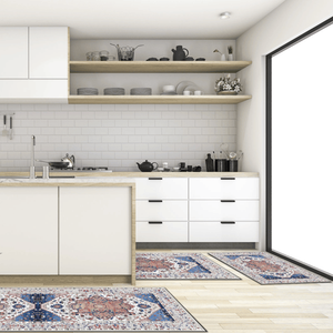 Set di 3 Tappeti da Cucina Boho Antiscivolo, Spessi e Lavabili, con Tappeto Runner e Tappetini Durevoli per Pavimenti da Cucina - Product Image 4