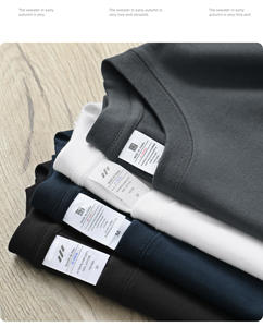 T-shirt pour homme de qualité supérieure, sur mesure, grande taille, 100% coton, haute qualité, faible MOQ, tissu tissé 240 g/m², OEM - Product Image 4