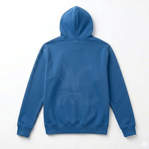 Sudaderas con bordado personalizado para hombre, sudadera básica de algodón mezclado con bolsillo frontal, estilo urbano. - Product Image 2