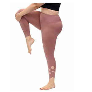 Wholesale Women Seamless Yoga Leggings Breathable <b>Plus</b> Size Leggings with Solid Design for Fitness and Workout Leggings - Product Image 2