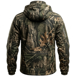 Mens OEM Custom <b>Waterproof</b> Softshell Hunting <b>Jacket</b> Windproof Insulated <b>Camo</b> Outdoor Summer Sports Apparel Coat Nylon Front - Product Image 3