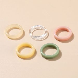 Modern Resin Finger Ring Stylish Casual Jewelry Accessory - Product Image 3