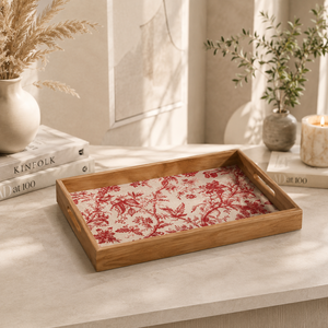 Acme Home Sweet Home Bandeja DE SERVICIO DE MADERA rectangular hecha a mano personalizada con patrón redondo Tamaño estándar Uso en el hogar y la Oficina - Product Image 5