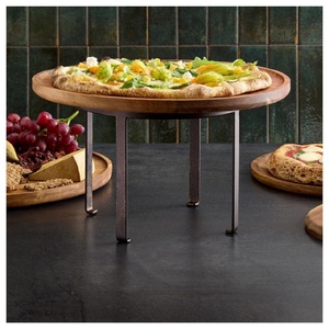 Ensemble de pelle à pizza en bois d'acacia, plateau de service fait main, poignée antidérapante pour cuisine et table à manger - Product Image 5