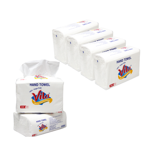 Serviettes en papier pour les mains super économiques, haute absorption, taille personnalisée, 1 pli, en pâte de bois vierge, pour hôtel et maison - Product Image 1