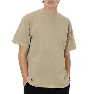 T-shirt long respirant de luxe pour homme, en coton surdimensionné, personnalisable avec logo, haute qualité, grammage lourd (220g), écologique - Product Image 1