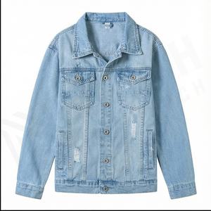 Custom Tie And Dye Demin Jeans Chaquetas Hombres Marca Vintage Denim Chaqueta Botón Chaqueta a prueba de viento para mujeres y hombres - Product Image 2