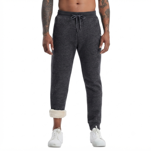 DROGEN EXPORT Men's Spring Lightweight <b>Linen</b>/Cotton Twill Anti-Pilling Casual Joggers with Drawstring Closure and Pockets - Product Image 1
