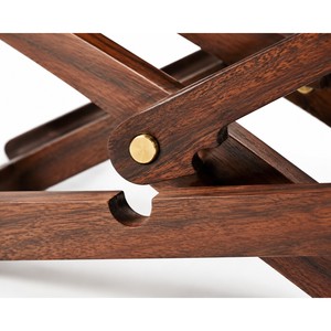 Support pour ordinateur portable pliable en bois de Sheesham, en forme de X, vente en gros |   Fabriqué à la main à Moradabad - Product Image 2
