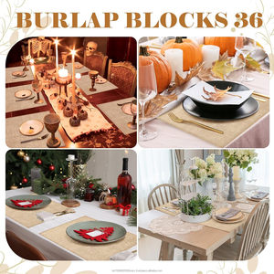 Tissu en toile de jute 100% naturel, écologique, durable, biodégradable, largeur 12x12 pouces, 9 oz, nappes en toile de jute pour mariage - Product Image 5