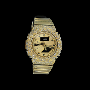 Reloj de Lujo Unisex para Adultos con Diamantes de Moissanita VVS de Moda, Bisel Redondo, Movimiento de Cuarzo, Caja de Plata de Alta Calidad - Product Image 1