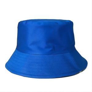 Premium Quality Custom Wholesale Unisex Embroidery logo Cotton Solid Outdoor <b>Sunscreen</b> Flat Top Fisherman Bucket Hat - Product Image 1