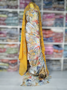 Somali ชุดเดรสผ้าแจ็คการ์ดประดับลูกปัดผ้า100% นุ่มลาย fransawi Dirac หลากสีสำหรับงานแต่งงานงานอีเว้นท์พิเศษของผู้หญิง - Product Image 3