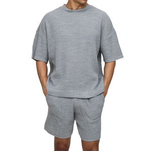 Camisetas de Tallas Grandes, Shorts, Ropa Urbana de Gran Gramaje, 100% Algodón, Unisex, Camiseta Corta de Manga Corta, Oversize, Estilo Boxy para Hombre - Product Image 4