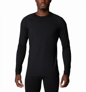 Custom Men Sun Protection <b>Compression</b> <b>Shirt</b> Blank Plain <b>Black</b> Crewneck UPF 50+ UV Long Sleeve Thermal Base Layer Mock - Product Image 1