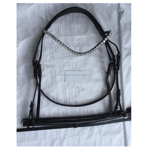 High Quality English Leather Horse Bridle Latest Design Soft Padded <b>Crystallized</b> Durable <b>Top</b> Supplier Wholesaler Manufacturer - Product Image 3